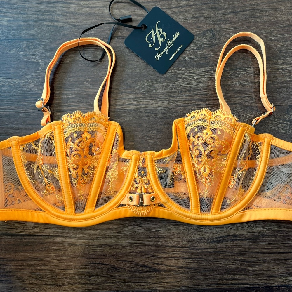 Honey Birdette Gabrielle Orange Bra 32C